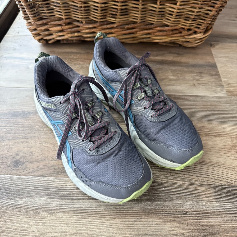 ASICS Gel-Venture 9 Women’s Running Shoes Gray Blue Pink Size 8.5 Ortholite